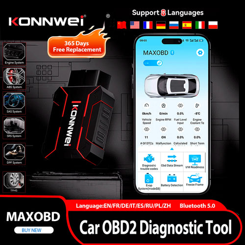 2026  MAXOBD Car OBDII Fault Diagnostic Tool Full System Deep Scan Bluetooth Connection OBD2 Scan Tool