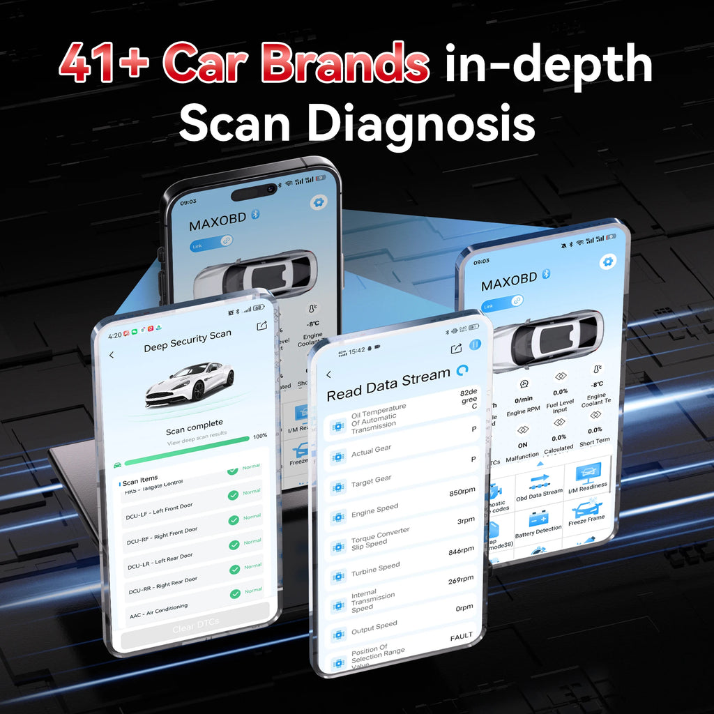 2026  MAXOBD Car OBDII Fault Diagnostic Tool Full System Deep Scan Bluetooth Connection OBD2 Scan Tool